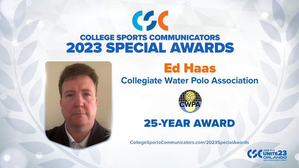 2023 Special Awards Salute: Ed Haas (Collegiate Water Polo Association), 25-Year Award
